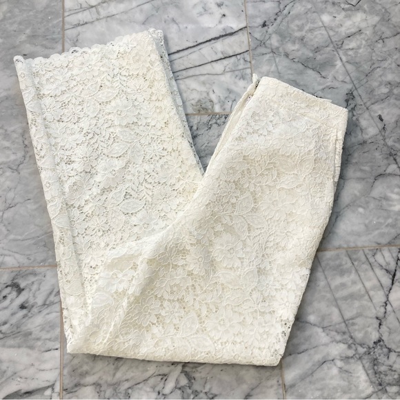 ZARA White Cropped Lace Pants - Picture 13 of 15